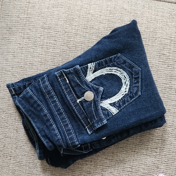 True Religion Hi-Rise Boot Cut Jeans Sequins on Pocket Size 25 - Picture 2 of 16